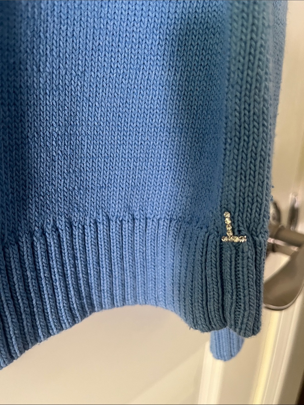 Lafayette 148 New York Women's Zip-Up Cardigan in SkyBlue Medium - Picture 5 of 6
